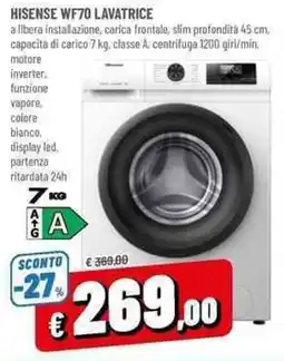 A&O HISENSE WF70 LAVATRICE offerta