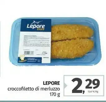 Pam Lepore croccofiletto di merluzzo offerta