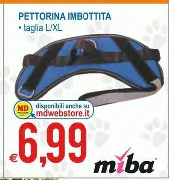 MD Discount Miba pettorina imbottita offerta