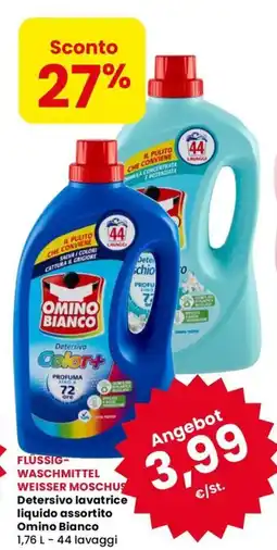 Eurospar Detersivo lavatrice liquido Omino Bianco offerta