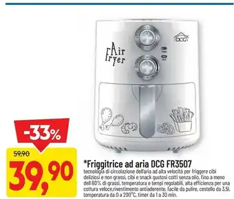 DPiù Friggitrice ad aria dcg fr3507 offerta