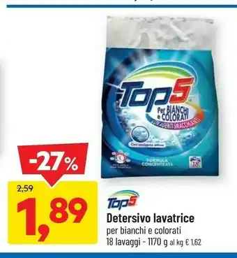 DPiù Top5 detersivo lavatrice offerta
