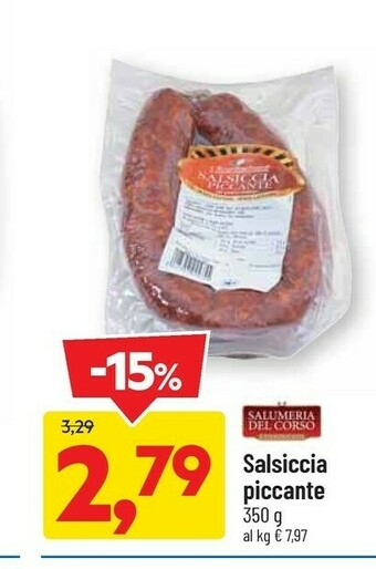 DPiù Salsiccia piccante 350 g offerta