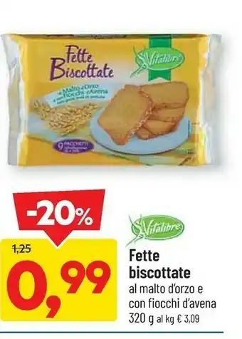 DPiù Vutalire fette biscottate offerta