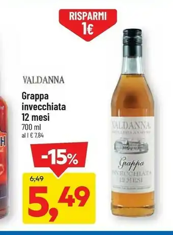 DPiù Grappa invecchiata 12 mesi offerta