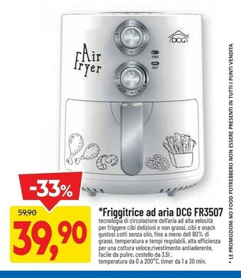 DPiù Friggitrice ad aria dcg fr3507 offerta
