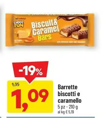 DPiù Barrette biscotti e caramello offerta