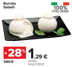 Carrefour Burrata Sabelli offerta