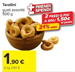 Carrefour Tarallini gusti assortiti offerta