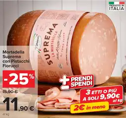 Carrefour Mortadella Suprema con Pistacchi Fiorucci offerta