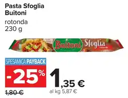 Carrefour Pasta Sfoglia Buitoni rotonda offerta