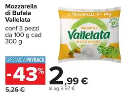 Carrefour Mozzarella di Bufala Vallelata offerta