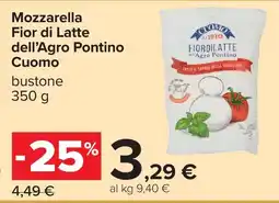 Carrefour Mozzarella Fior di Latte dell'Agro Pontino Cuomo offerta