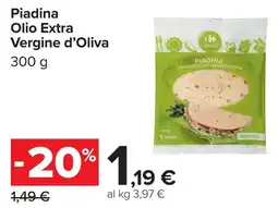 Carrefour Piadina Olio Extra Vergine d'Oliva Classic offerta