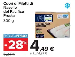 Carrefour Cuori di Filetti di Nasello del Pacifico Frosta offerta