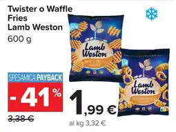 Carrefour Twister o Waffle Fries Lamb Weston offerta