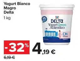 Carrefour Yogurt Bianco Magro Delta offerta