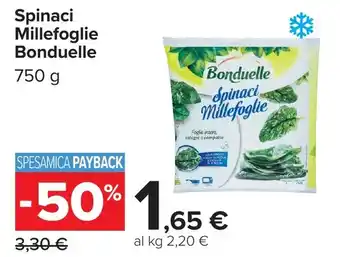 Carrefour Spinaci Millefoglie Bonduelle offerta