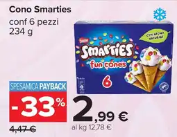 Carrefour Smarties fun cónes offerta