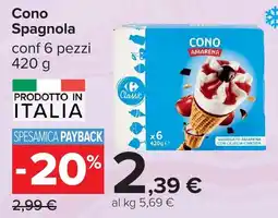 Carrefour Cono Spagnola offerta