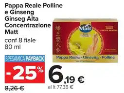 Carrefour Pappa Reale Polline e Ginseng Matt offerta