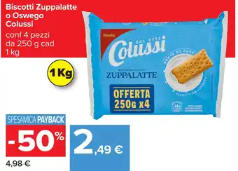 Carrefour Biscotti Zuppalatte Colussi offerta
