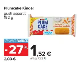 Carrefour Plumcake Kinder offerta