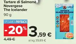 Carrefour Tartare di Salmone Novergese The Icelander offerta