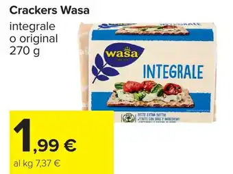 Carrefour Crackers Wasa integrale offerta
