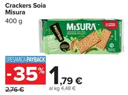 Carrefour Crackers Soia Misura offerta