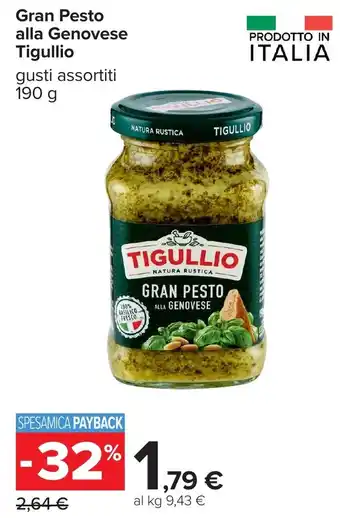 Carrefour Gran Pesto alla Genovese Tigullio offerta
