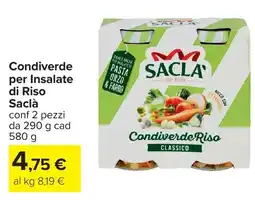 Carrefour Condiverde per Insalate di Riso Sacla offerta
