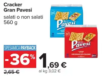 Carrefour Cracker Gran Pavesi offerta