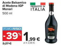 Carrefour Aceto Balsamico di Modena IGP Monari offerta