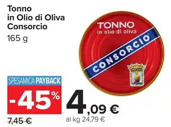 Carrefour Tonno in Olio di Oliva Consorcio offerta