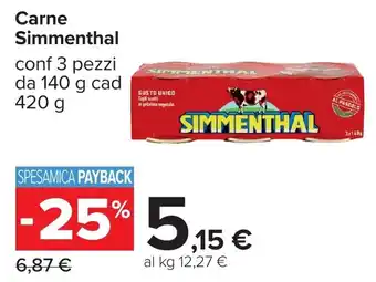 Carrefour Carne Simmenthal offerta