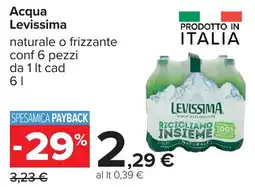 Carrefour Acqua Levissima offerta