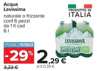 Carrefour Acqua Levissima offerta