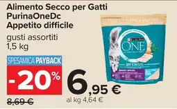 Carrefour Alimento Secco per Gatti PurinaOneDc Appetito difficile offerta