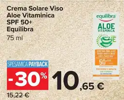 Carrefour Crema Solare Viso Aloe Vitaminica Equilibra offerta