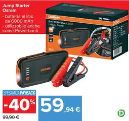Carrefour Jump Starter Osram offerta