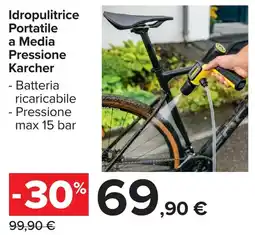 Carrefour Idropulitrice Portatile a Media Pressione Karcher offerta