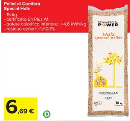 Carrefour Commercial Power Holz special pellet offerta
