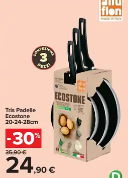 Carrefour Tris Padelle Ecostone offerta