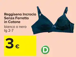 Carrefour Reggiseno Incrocio Senza Ferretto in Cotone offerta
