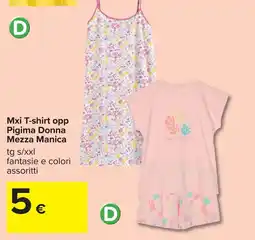 Carrefour Mxi T-shirt opp Pigima Donna Mezza Manica offerta