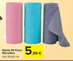 Carrefour Rotolo 50 Panni Microfibra offerta