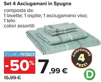Carrefour Asciugamani in Spugna offerta
