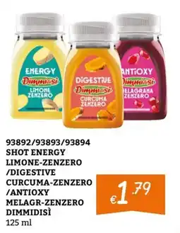 Zona SHOT ENERGY /DIGESTIVE /ANTIOXY DIMMIDISÌ offerta