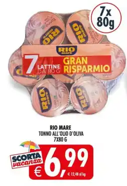 Deco Supermercati RIO MARE TONNO ALL'OLIO D'OLIVA offerta
